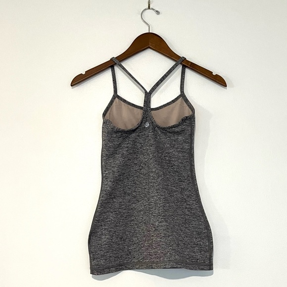 Lululemon Power Y Tank Top in Heathered Dark Gray - Picture 2 of 5